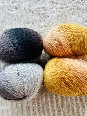 Lot Of 4 Knit Picks Chroma Yarn Fingering Wool Supermoon & Painted Dessert Color